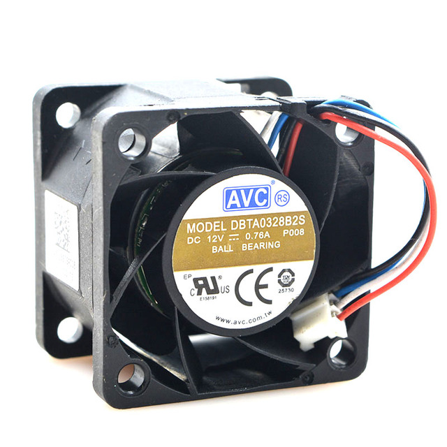 AVC DBBTA0328B2S DC12V 0.76A 38*38*28MM 3828 3.8CM Original Brand-new 3-wire CPU Cooling Fan