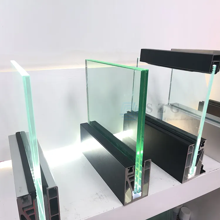 China Lieferant gehärtetes Aluminium Balkon Glas geländer Aluminium Glas Balustrade Glas U-Kanal Geländers ystem