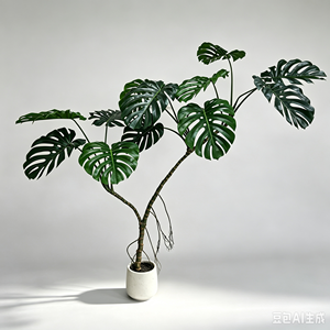 Planta <span class=keywords><strong>Artificial</strong></span> Realista de Monstera con Hojas Divididas, Material PU, para Decoración de Interiores/Exteriores, Sala de Estar - Product Image 1