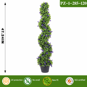 RUOPEI - Árbol Topiario en Espiral <span class=keywords><strong>de</strong></span> Lavanda Artificial, <span class=keywords><strong>Planta</strong></span> Artificial para Decoración <span class=keywords><strong>de</strong></span> Interiores, Exteriores, Hogar, Jardín y Paisaje - Product Image 4