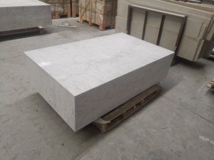 Bàn Cà Phê Châu Âu Đá Cẩm Thạch Trắng Carrara Phòng Khách Hiện Đại Bàn Cà Phê Đá Cẩm Thạch Hình Chữ Nhật Thiết Kế Tối Giản - Product Image 3
