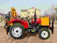 Foreuse de puits d'eau portable de haute qualité, montée sur tracteur, entièrement hydraulique, pour une profondeur de 200 m, moteur diesel, petite foreuse de forage