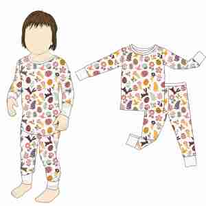 Qingli OEM Senza Tariffe Basso MOQ Set di Abbigliamento Boutique per Bambini in Bambù a Maniche Lunghe Due Pezzi per San Patrizio - Product Image 6