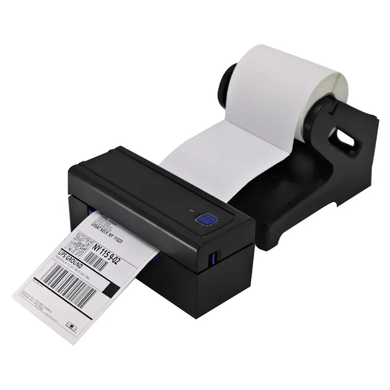 4 inches Amazon FBA 110mm Thermal 4x6 Shipping Rollo Label Barcode Waybill Wireless UPS Stickers Printer with Blue-tooth+USB