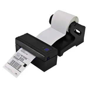 Uyin Label kode batang 4 inci FBA 110mm, Printer stiker UPS nirkabel Label gulung 4x6 dengan gigi biru + USB