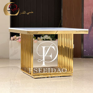 Soporte Cuadrado de Acero Inoxidable para Pastel de Boda, Suministros Modernos para Fiestas y Banquetes - Product Image 6