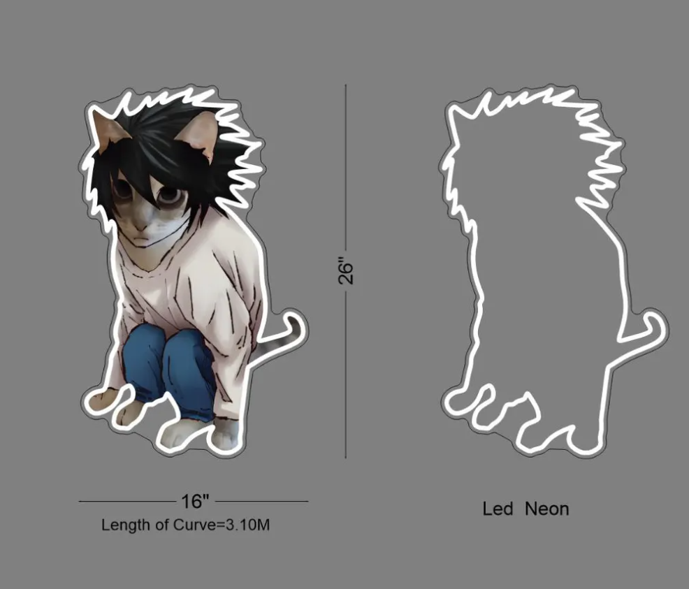 Pet Wall Art Custom Pet Memorial Portrait Logo Neon Sign for Pet Shop