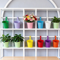 Pot de fleurs suspendu en métal pour balcon, balustrade, clôture, pot de plante suspendu pour la décoration de la maison et du jardin, seau à fleurs