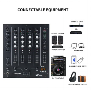 เครื่องเล่นดีเจ MX300 USB ระดับมืออาชีพ พร้อม EQ ป้องกันรอยขีดข่วน คอนโซลมิกเซอร์ดีเจ ครอสโอเวอร์แบบเปลี่ยนได้ พร้อมฟังก์ชั่น Reverse - Product Image 4