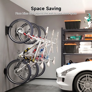 BYPA02B Support mural pivotant pour vélo <span class=keywords><strong>Porte</strong></span>-vélo vertical robuste Vélo électrique Ebike Crochet Cintre <span class=keywords><strong>Garage</strong></span> Rangement intérieur - Product Image 3