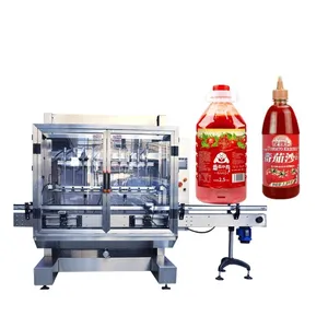 Machine de remplissage de bouteilles de ketchup 4 têtes 6 têtes 5l Remplissage quantitatif de ketchup Machine d'emballage automatique pour le remplissage de ketchup