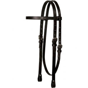 Leather Horse <b>Halter</b> Classic Smooth Browband Western Headstall Bridle - Product Image 1