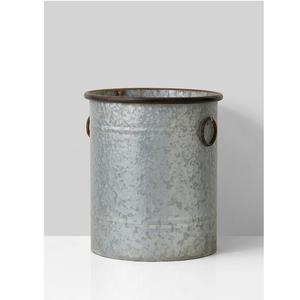 Jardinière de fleurs en métal galvanisé Couleur naturelle Farmhouse Rustic Style Tub Planter Garden Pots & Planters For Garden Supplies - Product Image 4