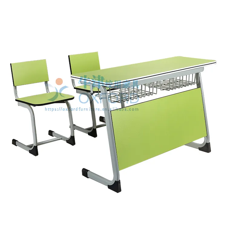 Mobiliário escolar duplo assento design moderno mesa da escola