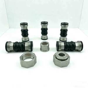 מחבר גומי גמיש כפול כדורי EPDM עם הברגה NPT של 1/2 אינץ', כולל ברגים ואומים, עבור צנרת תעשייתית - Product Image 3