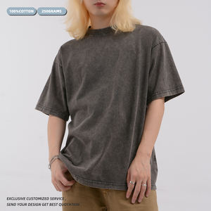 เสื้อยืดแขนสั้นไซส์ใหญ่ผู้ชายสไตล์วินเทจ ย้อมสีแบบพิเศษ เสื้อยืดวินเทจย้อมสีแบบแว็กซ์ เสื้อผ้าวินเทจ เสื้อยืดเนื้อหนา - Product Image 4