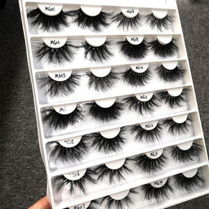 25MM 3D Real Mink Lash Venta al por mayor Tiras Wispy Fluffy Mink Pestañas Mink Lashes - Product Image 1