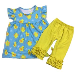 Ventes en gros d'ensembles de vêtements pour tout-petits, ensembles courts pour filles avec imprimé vache, été 2022, ensembles de vêtements pour bébés et enfants en 2 pièces - Product Image 4
