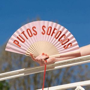 Abanico Plegable de Bambú de 23 cm con Diseño de Arte Folclórico Español, Estilo Floral Pintado, Recuerdo para Bodas/Fiestas - Product Image 5