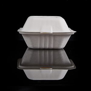 サトウキビBagasse Clamshellフードボックスバーガーボックス生分解性ボックス - Product Image 1