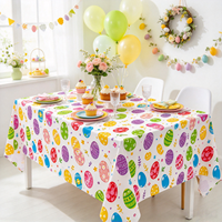 Nappe personnalisée Joyeuses Pâques avec des œufs pour les décorations de table de fête