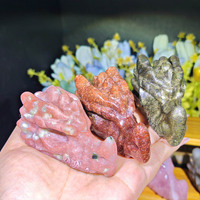 Vente en gros de sculptures de dragon en cristal naturel, matériaux variés, statue artisanale, pierre énergétique, artisanat en cristal pour la décoration de la maison et les festivals