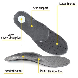 Semelles orthopédiques en <span class=keywords><strong>cuir</strong></span> pour chaussures, soutien de la voûte plantaire pour hommes et femmes, idéales pour les chaussures de ville (référence HA00846) - Product Image 4