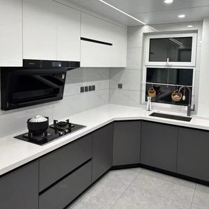 Gabinete de cocina de madera de roble macizo de diseño francés moderno personalizado juego de cocina victoriano completo con estilo MDF a la venta - Product Image 2