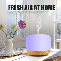 500ml humidificateur d'air de synchronisation diffuseur d'huile d'arôme essentiel vaporisateur à ultrasons aromathérapie LED lumière changeante livraison directe