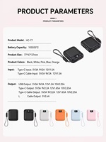 Cadeaux OEM, mini batterie portable, câble de type C intégré, charge rapide 22,5 W PD20W, batterie externe pour iPhone Android