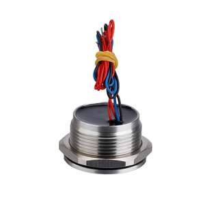 Interrupteur piézoélectrique à haute charge, étanche IP68, tête plate, filaire, couleur rouge et noir, momentané, 30 mm - Product Image 5