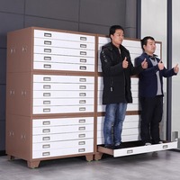 Archivador de Acero con Múltiples Cajones para Oficina, Gabinete de Almacenamiento de Dibujos Técnicos A0 A1 A2 A3