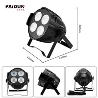 Projecteur LED COB 200W 4x50W, faisceau DJ en aluminium DMX512, éclairage de scène blanc chaud pour discothèque et bar