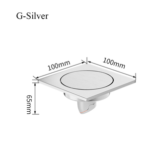 Gun Gray Modern Simplicity Brushed Odor-proof Floor <b>Drain</b> 10x10 Can Be Inlaid Brick Deodorant Toilet Shower - Product Image 3