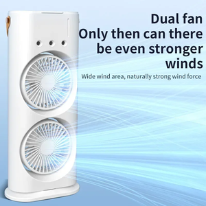 Desktop Remote Control <strong>Head</strong> Three-speed <strong>Fan</strong> Dual-<strong>head</strong> Three-hole Ice Mist Small <strong>Fan</strong> Charging Remote Control Silent <strong>Fan</strong> - Product Image 4