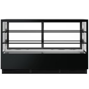 Vitrine réfrigérée et présentoir à gâteaux GGM Gastro - 2000 mm - Double vitrage - avec 2 étagères - Product Image 5