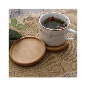 Mode Schwarz Walnuss Quadrat Form Walnuss Holz Holzplatte Tasse Untertasse Kaffeetasse Mit Untersetzer