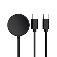 Pengisi Daya Nirkabel Magnetik 2-in-1 untuk Samsung Galaxy Watch 7/6/5/4/3/Active 1&2 Kabel Pengisian Cepat USB-C dengan Perlindungan Multi-Lapisan