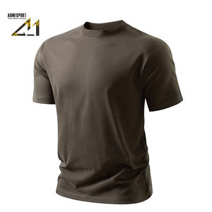 T-shirt surdimensionné en coton tricoté 100% 350g, ultra-doux, coupe classique, respirant, col rond, manches courtes pour homme - Product Image 1