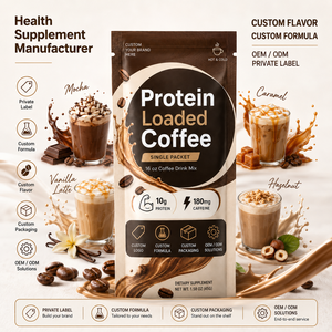 Mélange de café protéiné à formule personnalisée saveur Mocha Vanille Latte Caramel <span class=keywords><strong>Noisette</strong></span> favorisant la santé musculaire en poudre Marque privée - Product Image 3