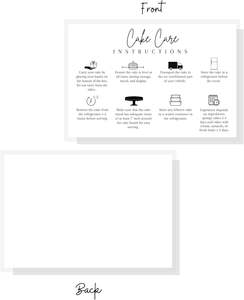 Factory Outlets Cake Care Instruction Card Cake Makers Bakers Cómo llevar y almacenar su pastel Instrucción Food Allergy Stickers - Product Image 4