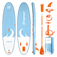 FBsport NOUVEAU Planche de paddle gonflable (SUP) de 11 pieds en PVC avec pompe et kit de réparation pour lacs et rivières