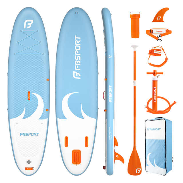 FBsport NEW 11ft Inflatable Stand up Paddle Board (SUP) PVC Material with Pump & Repair Kit for Lakes & Rivers