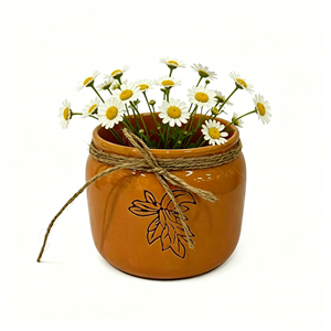 Nouveauté 2026 : Pots de fleurs <span class=keywords><strong>en</strong></span> céramique à motif feuilles gaufrées, thème automne, vente directe usine, pour jardinage domestique, balcon et <span class=keywords><strong>d</strong></span>écoration de Thanksgiving - Product Image 6