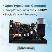 Générateur diesel à cadre ouvert, silencieux, à démarrage automatique, avec surveillance à distance Ethernet, 100 kVA, 80 kW, 50 Hz, à vendre