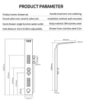 Ventes directes d'usine de luxe robinet écran de douche massage panneau de douche série panneau douche pluie