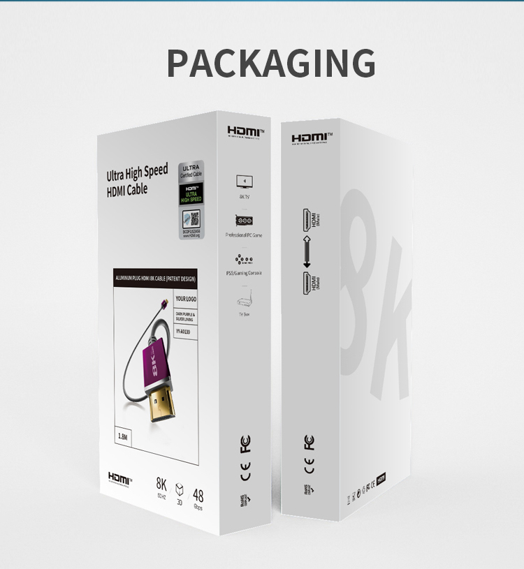 Wholesale Certified Ultra Premium High Speed V2.1 V2.0 Cable HDMI To HDMI Flexible 8K 4K HDMI Cable
