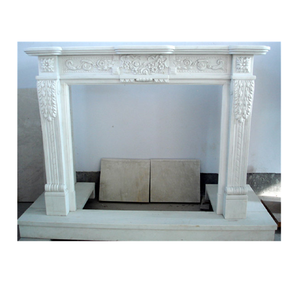 यूरोपीय शैली फ्रीस्टैंडिंग पत्थर की चिमनी चारों ओर मूर्तिकला सुरुचिपूर्ण फ्रीस्टैंडिंग फिकप्लेस डिजाइन - Product Image 1