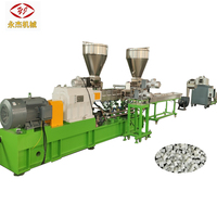 Extrudeuse à double vis haute performance PE PP PA + verre/talc/CaCO3 Machine de granulation plastique PLC boîte de vitesses équipement du fabricant