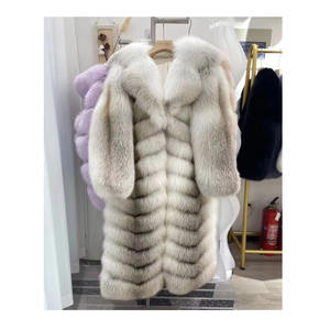 Cappotto di pelliccia di colore volpe di alta qualità <span class=keywords><strong>vestiti</strong></span> <span class=keywords><strong>invernali</strong></span> da donna <span class=keywords><strong>lunghi</strong></span> cappotti di pelliccia naturale per le donne - Product Image 1
